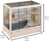 Hamster habitat cage hamster villa sturdy wooden structure black(US
